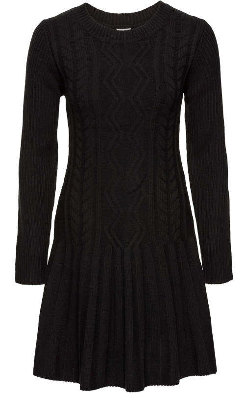 Čierne svetrové dámske šaty
