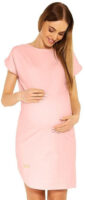 Ružové bavlnené tehotenské šaty na leto