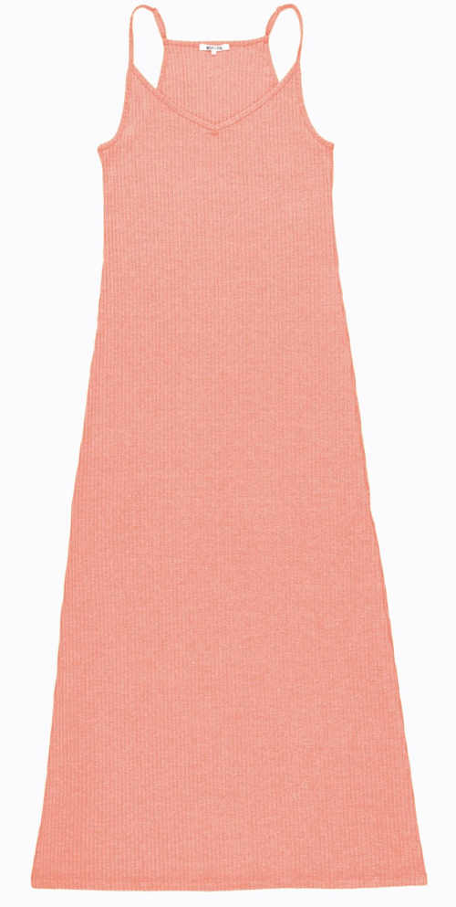 Dlhé ružové letné šaty s tielkom