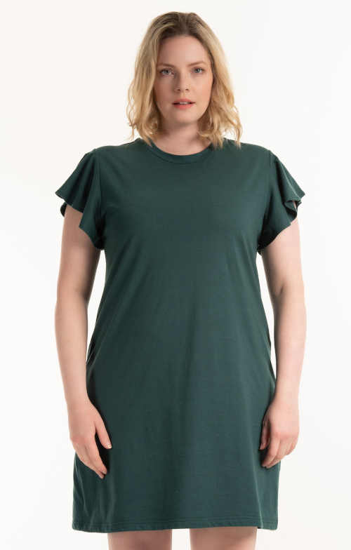 Zelené mini šaty veľkosti plus