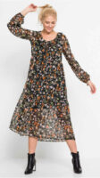 Dlhé šifónové šaty s kvetinovým vzorom