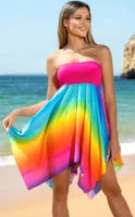 Farebné plážové šaty/plážová sukňa