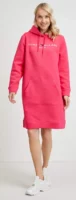 Ružové dámske mikinové šaty Tommy Hilfiger s kapucňou