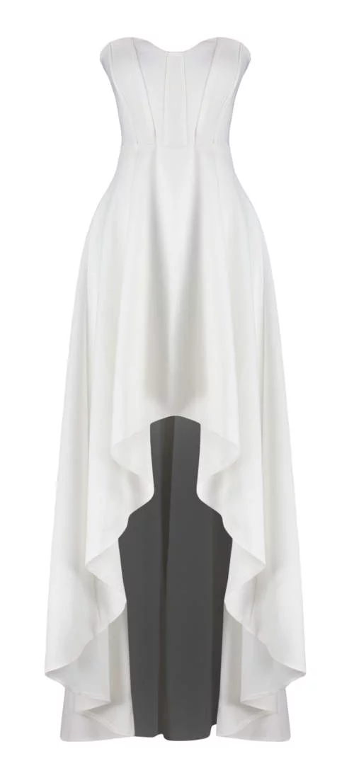 Asymetrické svadobné šaty s korzetom