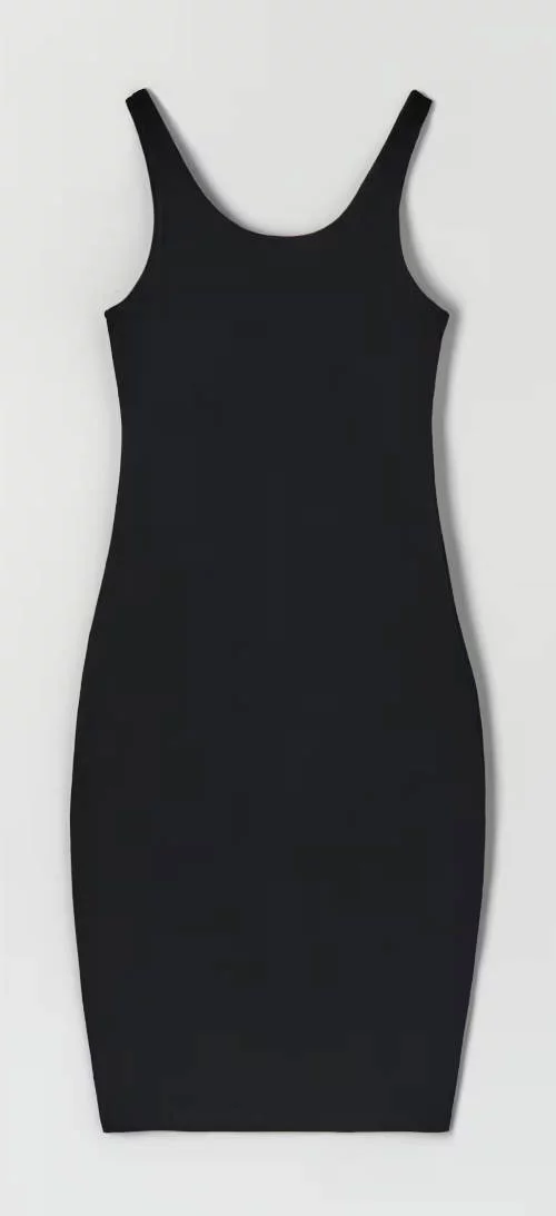 Čierne letné šaty bez ramienok